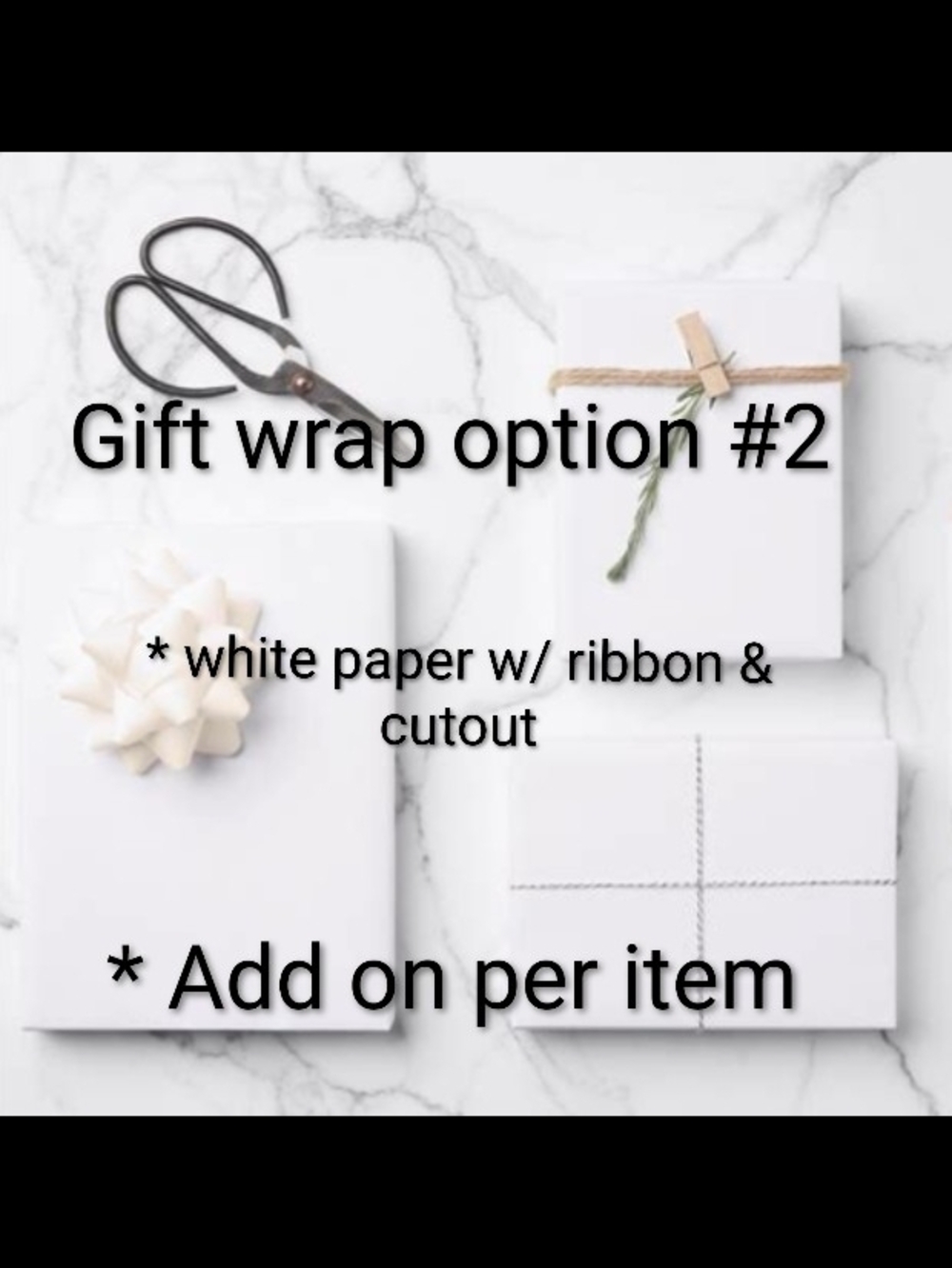White Wrapped Gift Set with Ribbon Accent